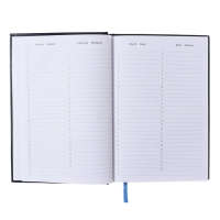 Ежедневник недатированный A5, 160 листов, Attomex. Orion, твёрдая обложка из бумвинила с поролоном, ляссе, блок 70 г/м2, синий Ежедневник недатированный A5, 160 листов, Attomex. Orion, твёрдая обложка из бумвинила с поролоном, ляссе, блок 70 г/м2, синий