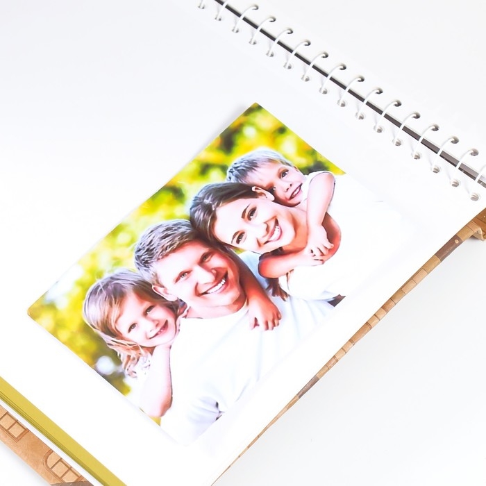 Фотоальбом магнитный 20 листов "Дом у каждого свой" крафт 29х24х2 см  МИКС