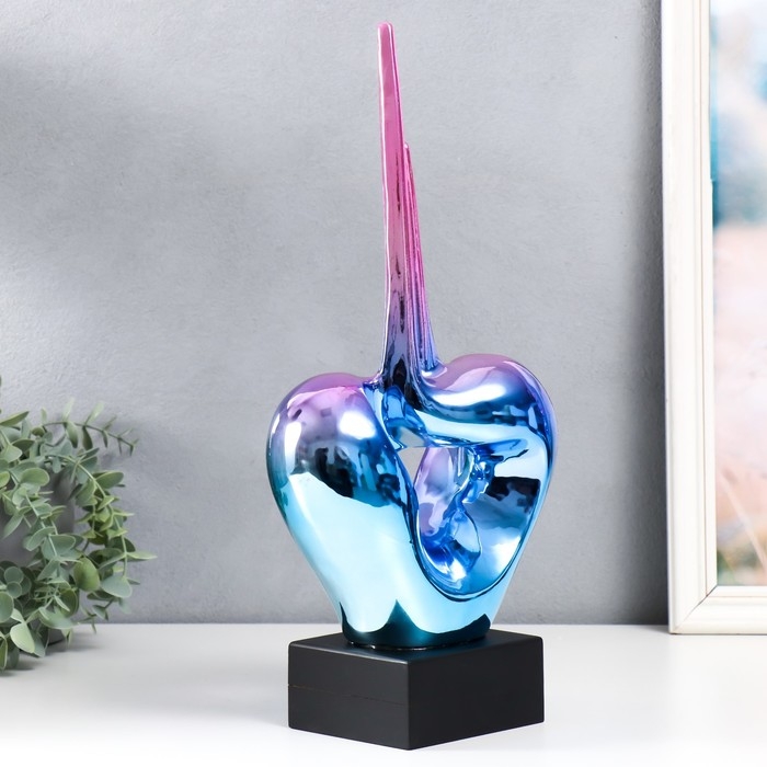 Сувенир керамика Сувенир керамика "Абстракция. Сердце" сиренево-синий 9,5х20х41 см