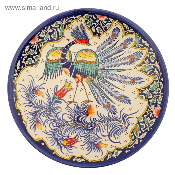 Ляган Риштанская Керамика Ляган Риштанская Керамика "Жар-птица", 41 см, микс