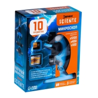 Микроскоп детский «Юный ботаник», кратность х100, х400, х1200, подсветка Микроскоп детский «Юный ботаник», кратность х100, х400, х1200, подсветка