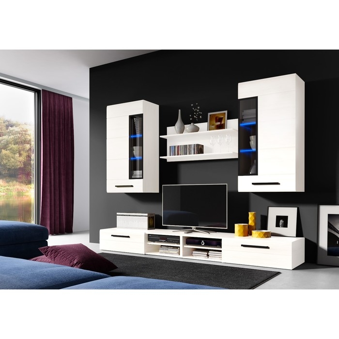 Тумба "Кёльн", 1750х465х260, Белый Аляска/Белый глянец