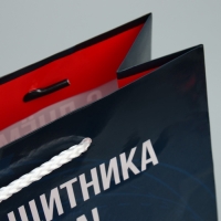 Пакет подарочный ламинированный, упаковка, &laquo;Защитник Отечества&raquo;, ML 21 х 25 х 8 см