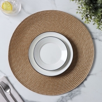 Салфетка сервировочная на стол Доляна «Лофт», d=38 см, цвет песочный Салфетка сервировочная на стол Доляна «Лофт», d=38 см, цвет песочный