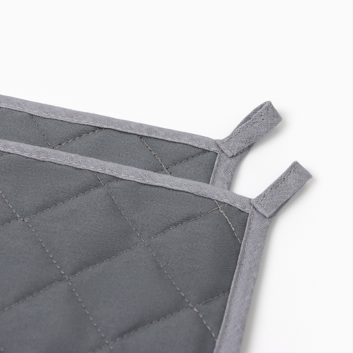 Набор прихваток Этель "Маки" 2 шт, 19х19см,саржа,100% х/л,ватин 250г/м2