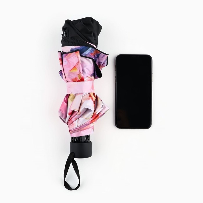 Зонт с внутренним принтом &laquo;Акварельные цветы&raquo;, 8 спиц