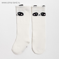 Гольфы Крошка Я &laquo;Панда&raquo; 12-14 см, цвет молочный