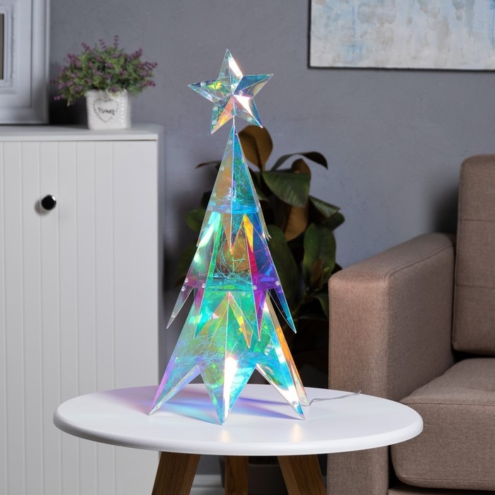 Светодиодная фигура &laquo;Ёлка&raquo; 27 &times; 53 &times; 23 см, пластик, USB, свечение белое