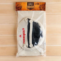 Набор для бани "Генерал" фуражка, коврик, рукавица Набор для бани "Генерал" фуражка, коврик, рукавица