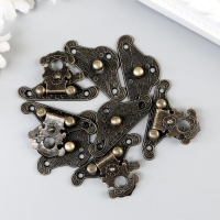 Замок металл для шкатулки "Старинный" набор 4 шт 3,8х2,8х0,5 см Замок металл для шкатулки "Старинный" набор 4 шт 3,8х2,8х0,5 см