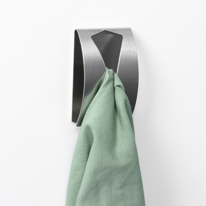 Крючок самоклеющийся SAVANNA Chrome Loft, держатель для салфеток и полотенец, металл, 2,5&times;7,5&times;5 см