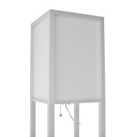 Торшер "Практик" Е27 40Вт белый 26х26х159 см