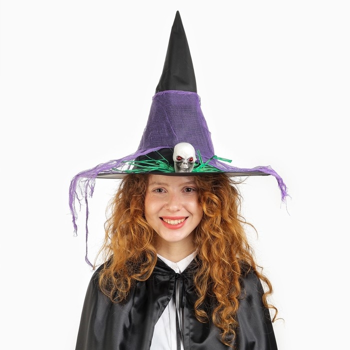 Карнавальная шляпа «Ведьма», цвета МИКС Карнавальная шляпа «Ведьма», цвета МИКС
