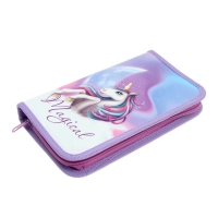 Пенал 1 секция 115 х 205 х 30 мм, Calligrata "Магическая единорожка", ламинированный картон Пенал 1 секция 115 х 205 х 30 мм, Calligrata "Магическая единорожка", ламинированный картон