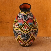 Ваза Риштанская Керамика "Узоры", 17 см, микс Ваза Риштанская Керамика "Узоры", 17 см, микс