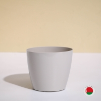 Горшок для цветов, d = 12,5 см, 1 л, пластик, бежевый