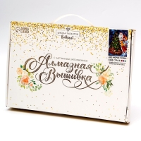 Новогодняя алмазная мозаика с частичным заполнением на холсте «Новый год. Дед Мороз у елки», 20 х 30 см Новогодняя алмазная мозаика с частичным заполнением на холсте «Новый год. Дед Мороз у елки», 20 х 30 см