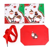 Новый год. Коробка Самосборная "Дед мороз и гном" 15 х 15 х 15 см