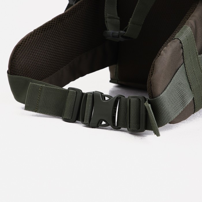 Рюкзак туристический, Taif, 90 л, отдел на шнурке, наружный карман, 2 боковых кармана, цвет зелёный