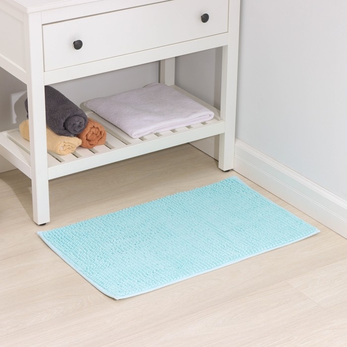 Коврик для дома Доляна «Букли», 50×80 см, цвет голубой Коврик для дома Доляна «Букли», 50×80 см, цвет голубой