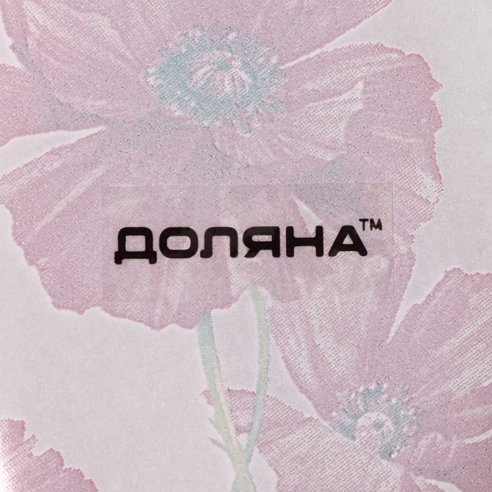 Подставка стеклянная под ложку Доляна &laquo;Красные маки&raquo;, 23,5&times;8,3&times;1,5 см