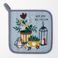 Набор кухонный &laquo;Счастье&raquo; варежка-прихватка 20х28см, прихватка 19х19см,100% хл