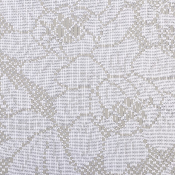 Тюль на кухню без шторной ленты, размер 169х162 см, цвет белый, 100% полиэстер