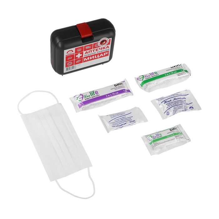Автомобильная аптечка первой помощи №1 Автомобильная аптечка первой помощи №1 "Мицар" дорожная, футляр 5М
