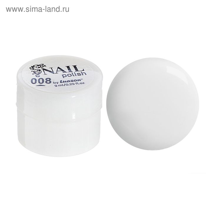 Гель-краска для ногтей трёхфазный LED/UV, 8мл, цвет 08 белый Гель-краска для ногтей трёхфазный LED/UV, 8мл, цвет 08 белый