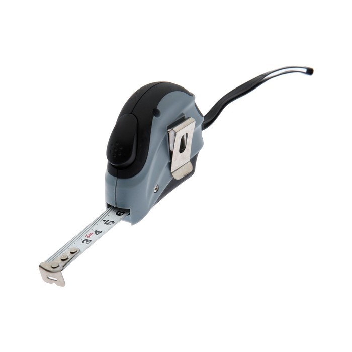 Рулетка ТУНДРА, двухкомпонентный корпус, автостоп, 3 м х 16 мм