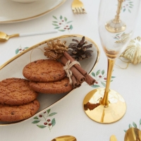 Скатерть Этель "Сhristmas bells" d=220 +/- 3см с ГМВО, 100%хл, саржа 190 гр/м2