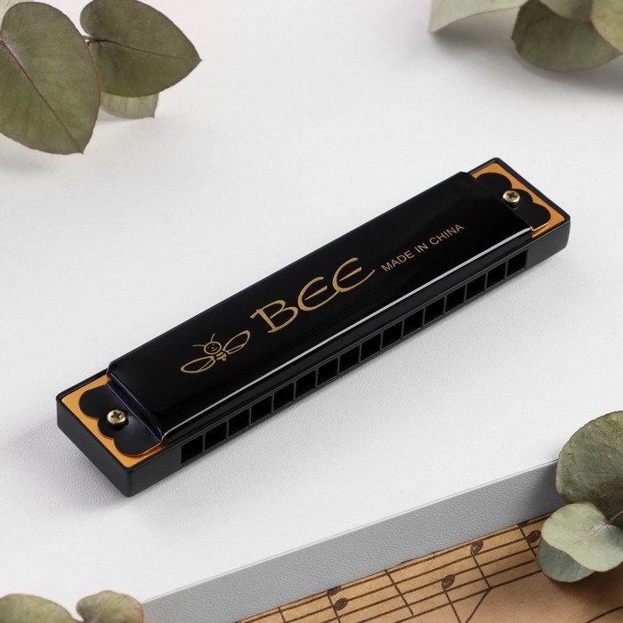 Губная гармошка Bee DF16A Black, 16 отверстий Губная гармошка Bee DF16A Black, 16 отверстий