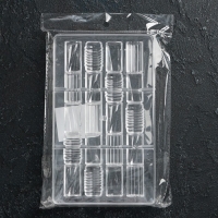 Форма для конфет и шоколада &laquo;Фигурный батончик&raquo;, 20&times;12&times;2,5 см, 20 ячеек 3,3&times;1,6&times;0,8 см, цвет прозрачный