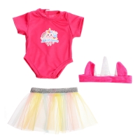 Одежда для пупсов &laquo;Единорожка&raquo;, боди, юбка и повязка