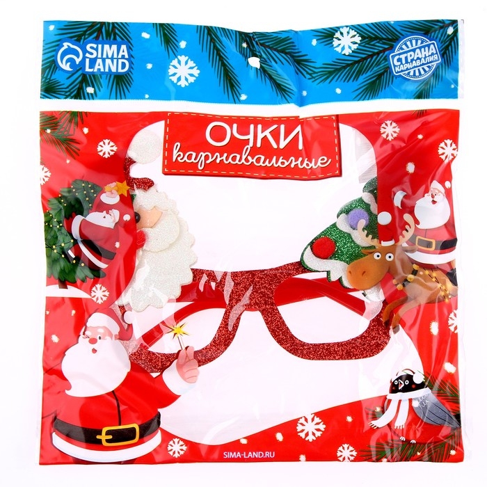 Карнавальные очки &laquo;Новый год&raquo;, виды МИКС