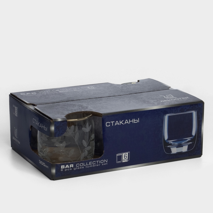 Набор стеклянных стаканов &laquo;Весна&raquo;, 300 мл, 6 шт