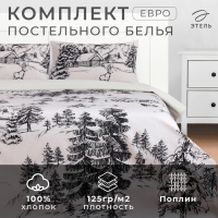 Постельное бельё &laquo;Этель&raquo; евро Winter landscape 200х217 см,220х240 см,50х70 см -2 шт, поплин