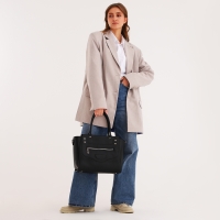 Сумка женская тоут, на молнии, цвет чёрный Сумка женская тоут, на молнии, цвет чёрный