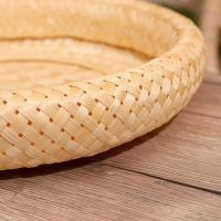 Корзинка плетёная, из бамбука 32х32х7 см