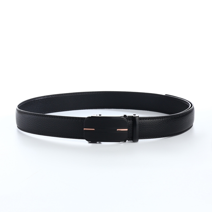Ремень мужской, ширина 3,5 см, пряжка автомат, цвет чёрный