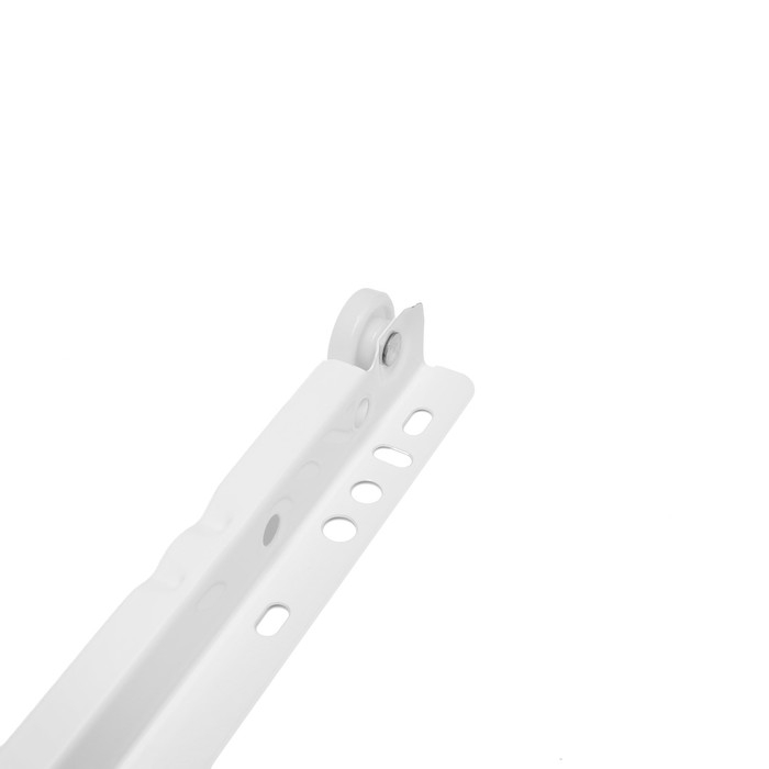 Роликовые направляющие ТУНДРА, L=450 мм, толщина 0,8 мм, белые, 2 шт. Роликовые направляющие ТУНДРА, L=450 мм, толщина 0,8 мм, белые, 2 шт.