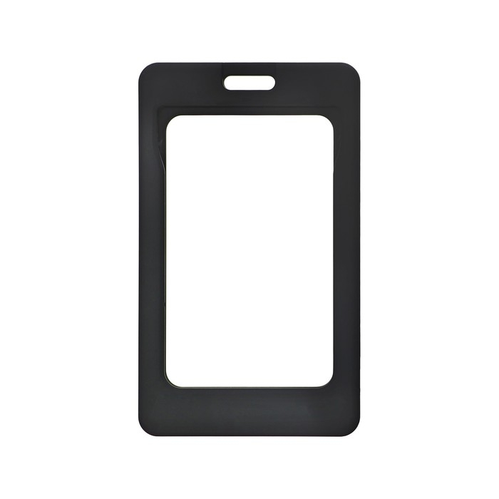 Бейдж вертикальный, внешний 101х67 мм, внутренний 85х54 мм, софтач, черный Бейдж вертикальный, внешний 101х67 мм, внутренний 85х54 мм, софтач, черный