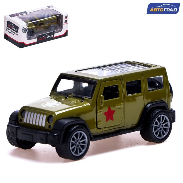 Машина металлическая &laquo;Армия&raquo;, 1:48, инерция, открываются двери, цвет зелёный