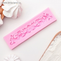 Молд Доляна &laquo;Лепнина&raquo;, силикон, 13,5&times;3,5 см, цвет розовый