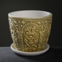 Горшок цветочный "Былина" оливковый бутон №3 объём 2,15 л Горшок цветочный "Былина" оливковый бутон №3 объём 2,15 л