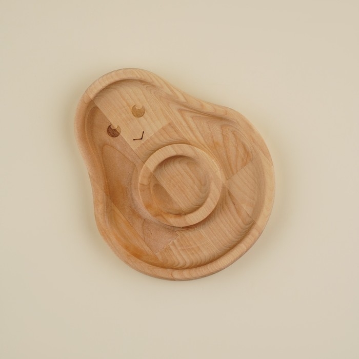 Менажница детская из берёзы Sima-Land Home Avocado, 20&times;16,5&times;1,8 см