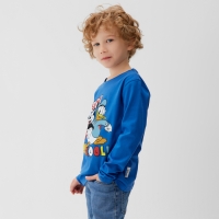 Футболка с длинным рукавом "Микки Маус и друзья", Disney, рост 98-104, синий