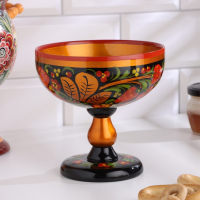 Конфетница, 14×14 см, хохлома Конфетница, 14×14 см, хохлома