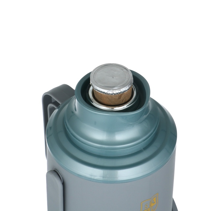 Термос 1.2 л, со стеклянной колбой, сохраняет тепло 24 ч , зеленый