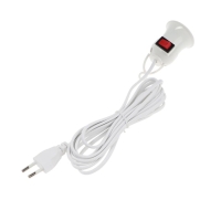 Светильник с выключателем под лампу, Е27, провод 3 м, белый Светильник с выключателем под лампу, Е27, провод 3 м, белый